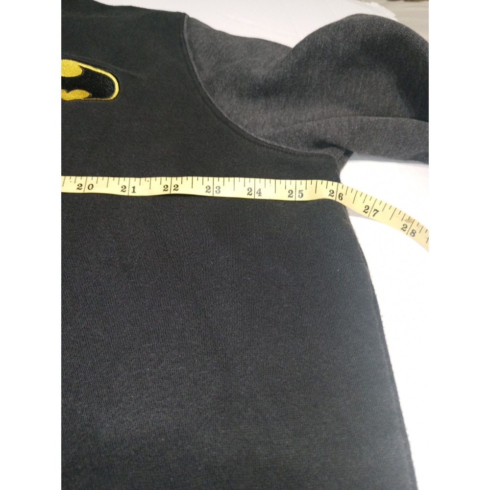 DC Comics Batman Varsity Jacket XL Black Yellow Snap Front‎ Long Sleeve Bomber - Picture 5 of 13